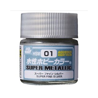 Mr. Hobby AQUEOUS HOBBY COLOR Super Metallic - Super Fine Silver