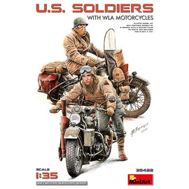 MiniArt MiniArt - U.S. Soldiers with WLA Motorcycles - 1:35