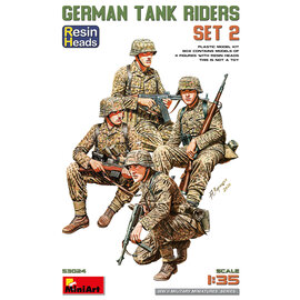 MiniArt MiniArt - German Tank Riders - Set 2 - Resin Heads - 1:35