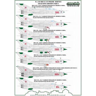Modelmaker Decals MiG-21 in Polish service - Exclusive edition Part I - 1:48