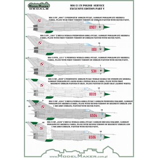 Modelmaker Decals MiG-21 in Polish service - Exclusive edition Part V - 1:48