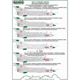 Modelmaker Decals MiG-21 in Polish service - Exclusive edition Part V - 1:48