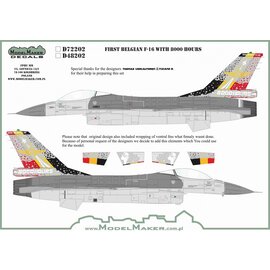 Modelmaker Decals ModelMaker - First Belgian F-16 with 8000 hours - 1:48