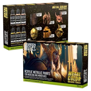 Green Stuff World Metallic Paints Set - Gold