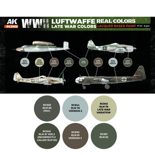 AK Interactive Real Color Set - Luftwaffe Late WW2 Colors