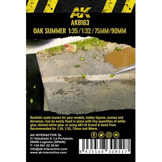 AK Interactive Oak Summer Leaves 1:35 / 1:32 / 75mm / 90mm (7gr. Bag)