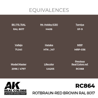 AK Interactive Real Colors - RC864 Rotbraun-Red Brown RAL 8017