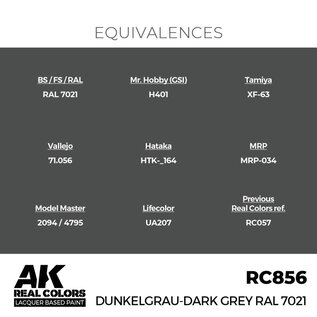 AK Interactive Real Colors - RC856 Dunkelgrau-Dark Gray RAL 7021
