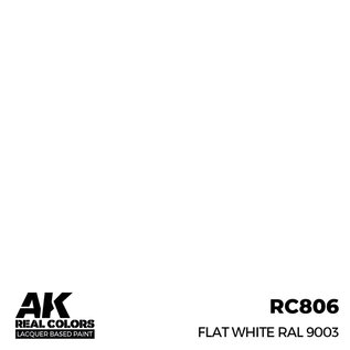 AK Interactive Real Colors - RC806 Flat White RAL 9003