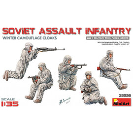 MiniArt MiniArt - Soviet Assault Infantry (Winter Camouflage Cloaks) - 1:35