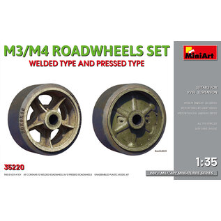 MiniArt M3/M4 Roadwheels Set - Welded type and pressed type - 1:35