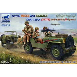 Bronco Models British Recce And Signals Light Truck (2 Kits) with Crew (5 figures) - 1:35