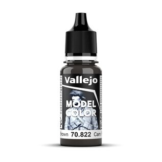 Vallejo Model Color - 822 - Schwarzbraune Tarnung (German Camo Black Brown), 18 ml