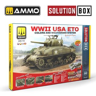 AMMO by MIG Solution Box WWII USA ETO - Colors & Weathering System