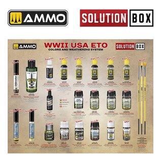 AMMO by MIG Solution Box WWII USA ETO - Colors & Weathering System