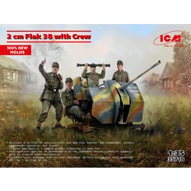 ICM ICM - 2cm Flak 38 WWII German AA Gun with Crew - 1:35