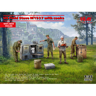ICM US Field Stove M1937 with Cooks - 1:35