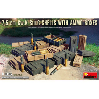 MiniArt 7,5cm Kw.K StuG Shells with Ammo Boxes - 1:35
