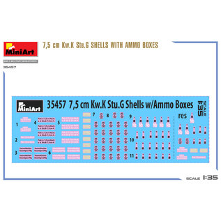 MiniArt 7,5cm Kw.K StuG Shells with Ammo Boxes - 1:35