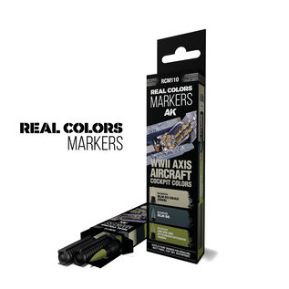 AK Interactive WWII Axis Aircraft Cockpit Colors - RC Markers Set