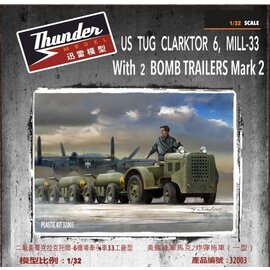 Thunder Model Thunder Model - US Tug Clarktor 6, MILL-33 With 2 Bomb Trailers Mark 2 - 1:32
