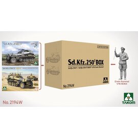 TAKOM TAKOM - Sd.Kfz.250² BOX Sd.Kfz.250/1 + Sd.Kfz.250/3 "GREIF" + 1/16 Erwin Rommel - 1:35