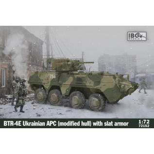 IBG Models Ukrainian APC BTR-4E (modified hull) with slat armor - 1:72
