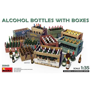 MiniArt Alcohol Bottles with Boxes - 1:35