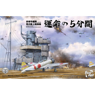 Border Model Akagi Bridge w/ Flight Deck & A6M2 Zero Fighter - 1:35