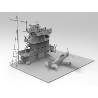 Border Model Akagi Bridge w/ Flight Deck & A6M2 Zero Fighter - 1:35