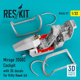 RESKIT ResKit - Mirage 2000C - cockpit with 3D decals (KittyHawk-Kit) - 1:32