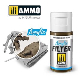 AMMO by MIG AMMO - Filter Medium Brown
