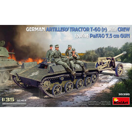 MiniArt MiniArt - German Artillery Tractor T-60(r) w/Crew towing PaK40 7,5cm gun - 1:35