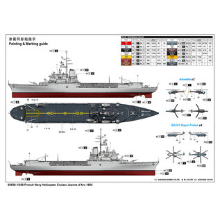 Trumpeter French Navy Helicopter Cruiser Jeanne d’Arc 1964 - 1:350