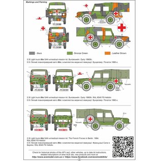 ACE Model VW Iltis (Typ 183) - LKW 0,5 t tmil gl SAN w/medical mission kit - 1:35