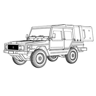 ACE Model VW Iltis (Typ 183) - LKW 0,5 t tmil gl SAN w/medical mission kit - 1:35