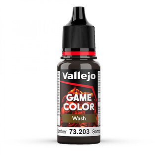Vallejo Game Color Wash - 203 Umber Wash, 18ml