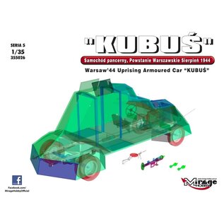 Mirage Hobby "KUBUS" Warsaw '44 Uprising Armoured Car - 1:35