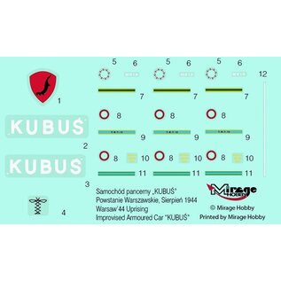 Mirage Hobby "KUBUS" Warsaw '44 Uprising Armoured Car - 1:35