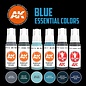 AK Interactive 3rd Gen. Acryl. Set "Blue Essential Colors"