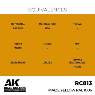 AK Interactive Real Colors - RC813 Maize Yellow