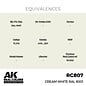 AK Interactive Real Colors - RC807 Cream White RAL 9001