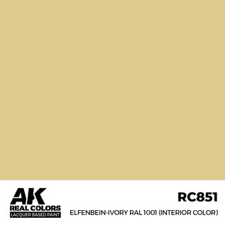AK Interactive Real Colors - RC851 Elfenbein-Ivory RAL 1001 (Interior Color)