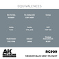 AK Interactive Real Colors Air - RC909 Medium Grey FS 35237