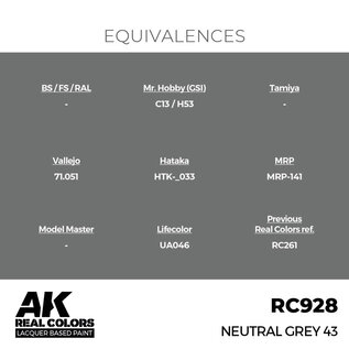 AK Interactive Real Colors Air - RC928 Neutral Grey 43
