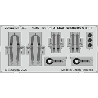Eduard AH-64E seatbelts steel - 1:35
