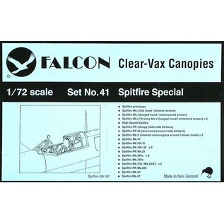 Falcon Clear-Vax Canopy Set No. 41 - Spitfire Special - 1:72