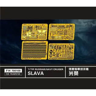 Trumpeter Russian Navy Slava Class Cruiser Varyag & Flyhawk PE-Set - 1:350