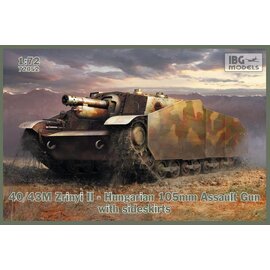 IBG Models IBG - Hungarian 40/43M Zrinyi II 105mm Assault Gun with sideskirts - 1:72