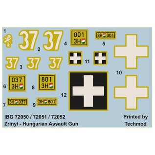 IBG Models Hungarian 40/43M Zrinyi II 105mm Assault Gun with sideskirts - 1:72